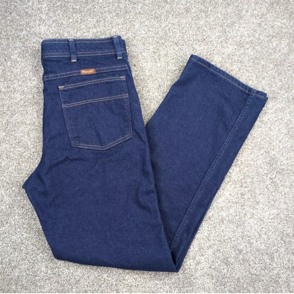 VTG Wrangler Jeans Men 34x32 Blue Denim Work Casual Lightweight Western Hero